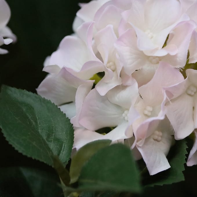 Hortensia Kunstplant in pot 65cm Wit
