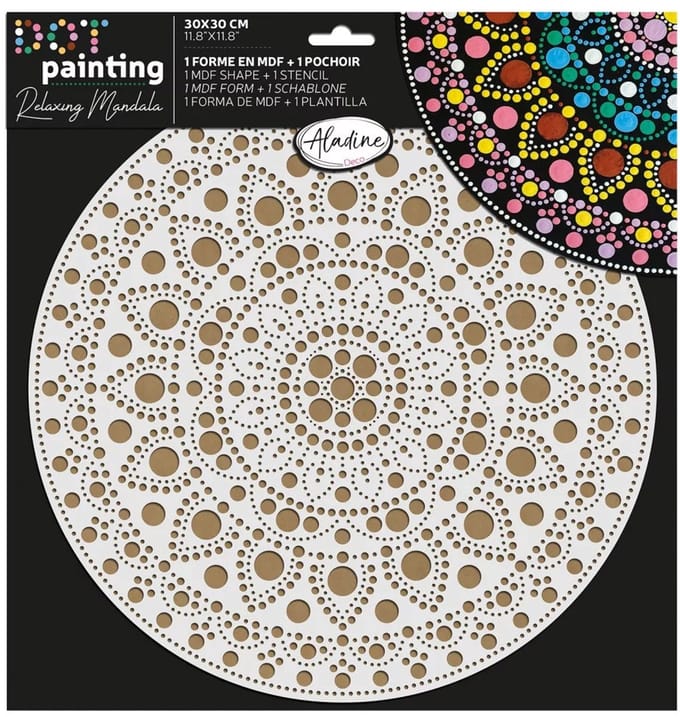 Aladine creatieve dot painting set mandala 30 cm schilderen.