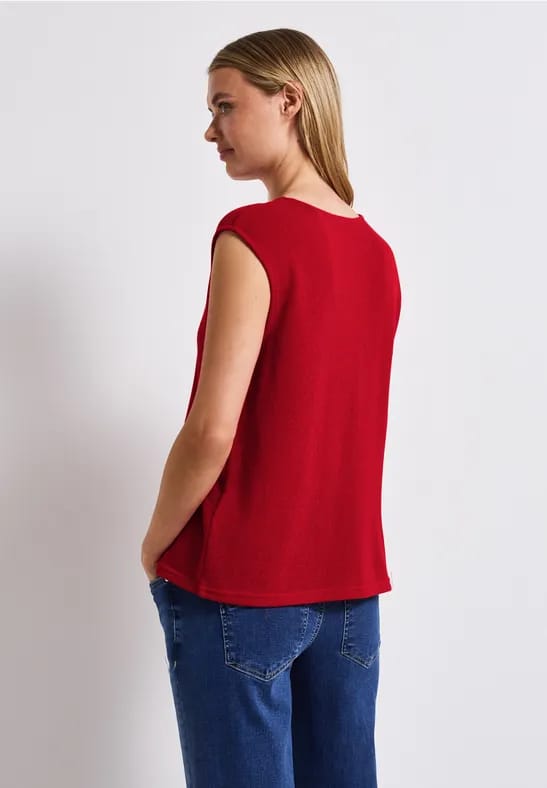 Top met gebreide look