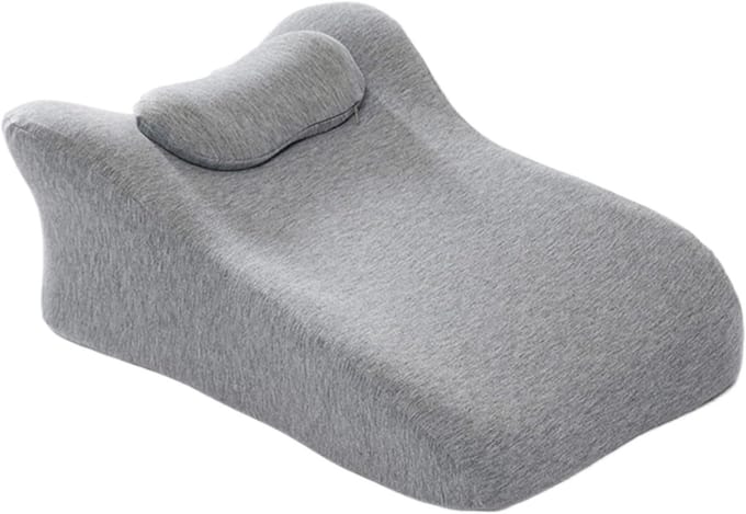 Leeskussen Bed - Rugsteun Kussen - Comfortabel Zitten - Ademende Structuur - 60 x 42 x 23 cm - Lichtgrijs