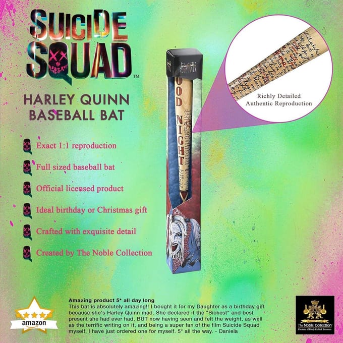 Batte Harley Quinn Suicide Squad - baseball bat met honkbalknuppel