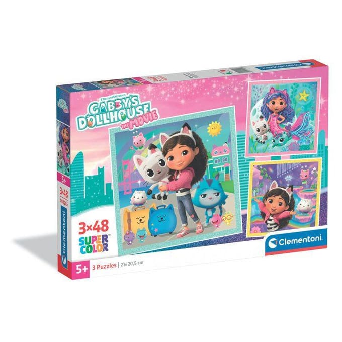 Clementoni Puzzle Gabby'S Dollhouse 2026 3x48 pieces 2D Puzzels