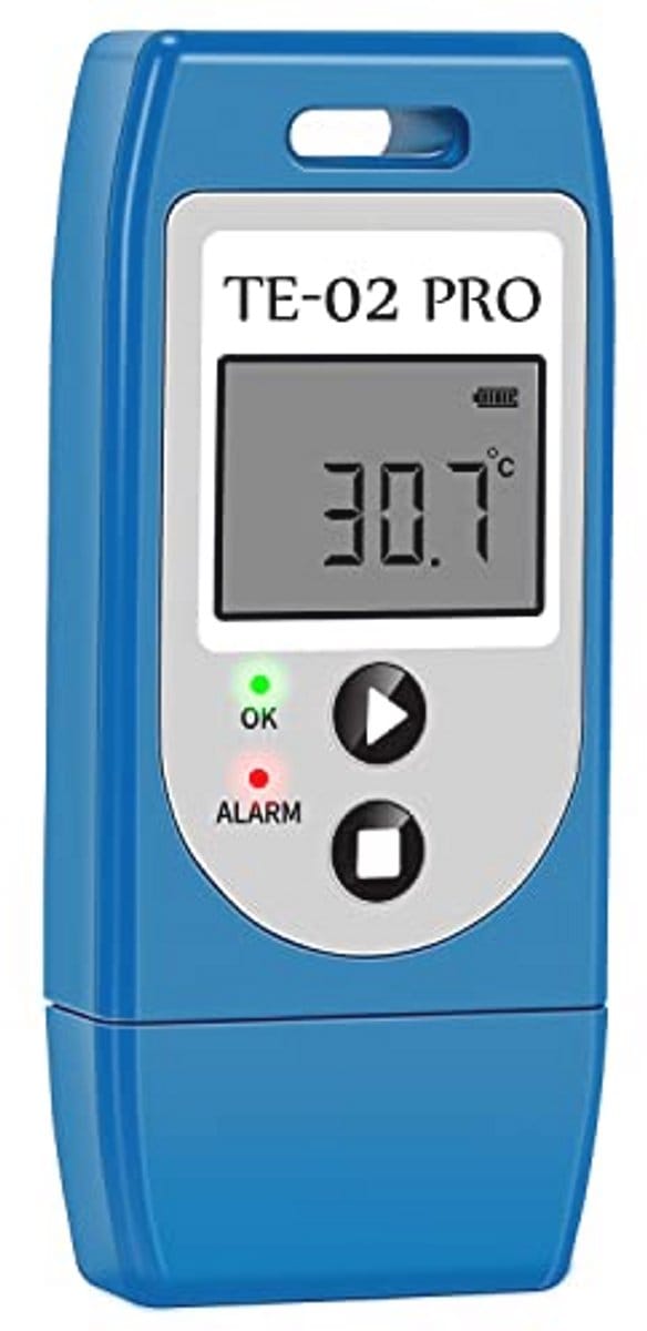 Temperatuur Datalogger met USB, PDF & CSV Rapporten, 32000 Metingen en Alarmfunctie