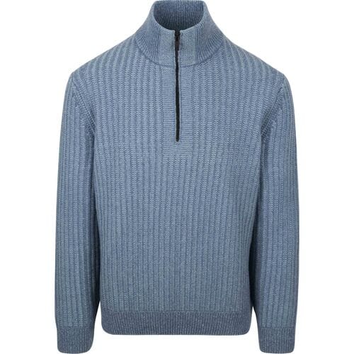 BOSS Kwinter Half Zip Trui Wool Blend Blauw - Maat XXL - Heren - Quarter zip