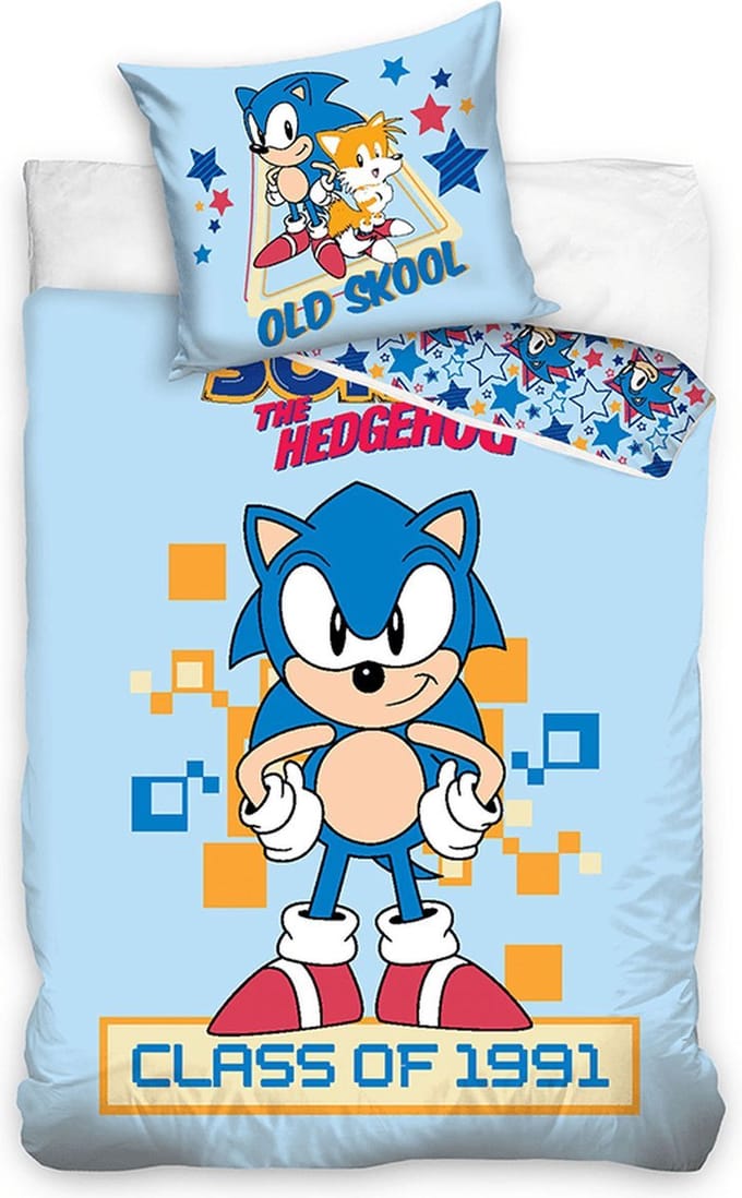 Sonic the Hedgehog Old Skool beddengoed 140×200 cm, 65×65 cm