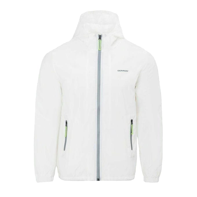 Donnay Heren Lichtgewicht Jas met Capuchon (Wit)