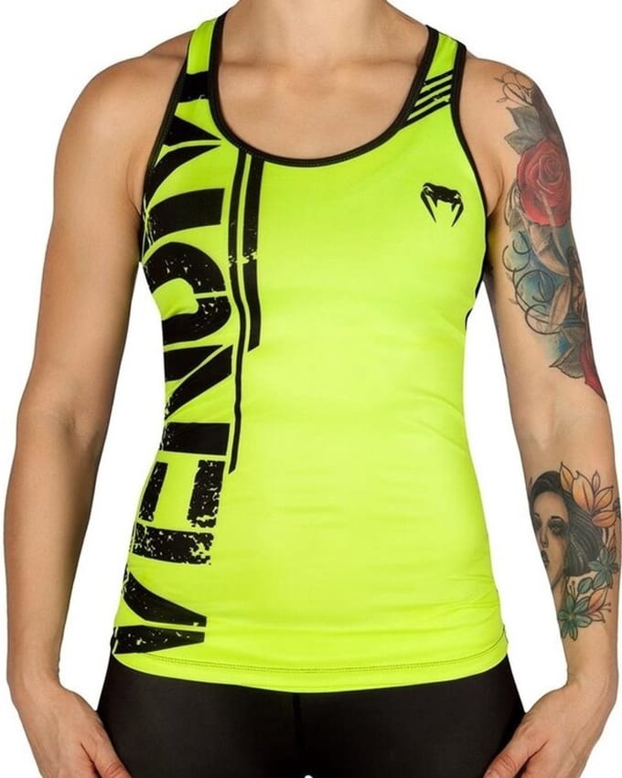 Venum Power Tank Top - Neo Yellow Black - Geel - S