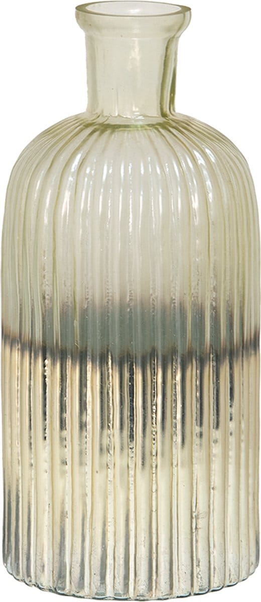 Clayre & Eef Vaas Ø 10x22 cm Groen Glas