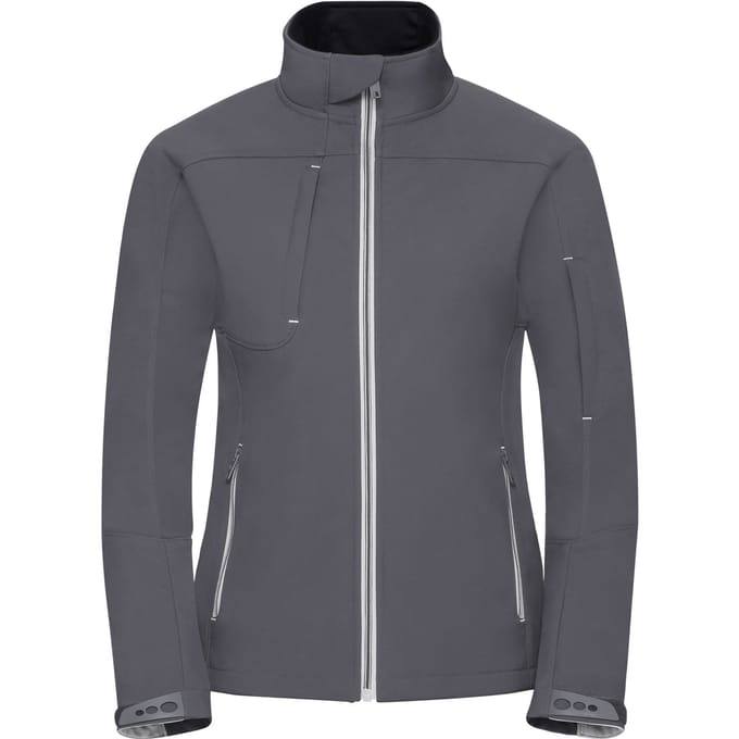Russell Dames/Dames Bionic Zachte Shell Jas (IJzergrijs)