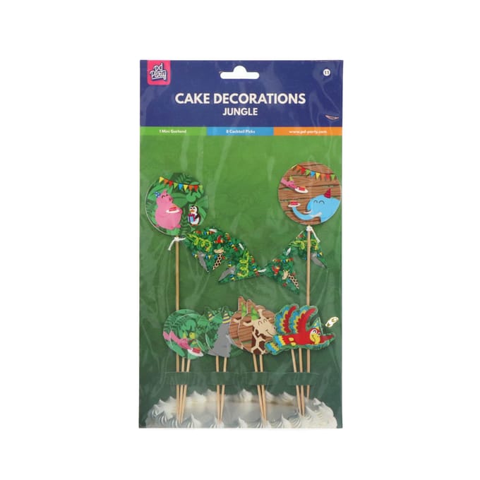 Paperdreams - Taartdecoratie set jungle - 9 stuks