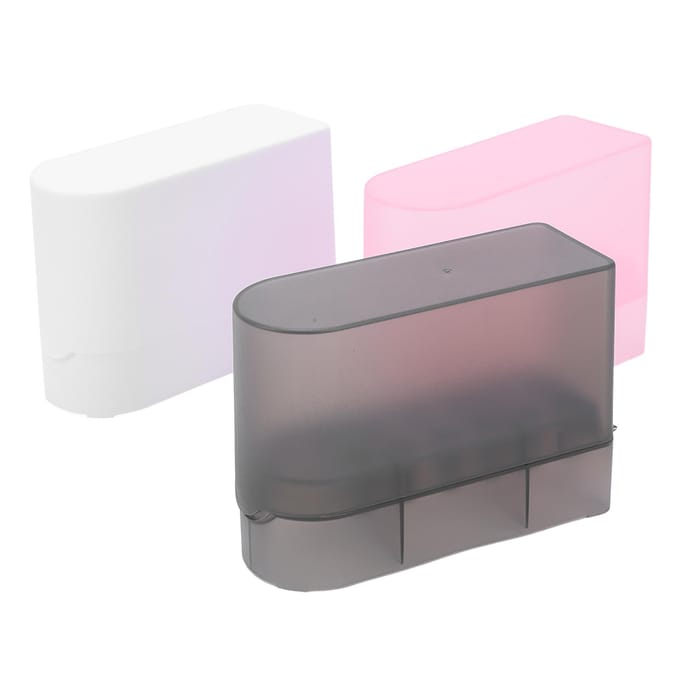 3 stuks Nagelfrees Bit Houder Stofbestendig 12 Gaten Nagelfrees Bits Organizer Semi-Transparant white