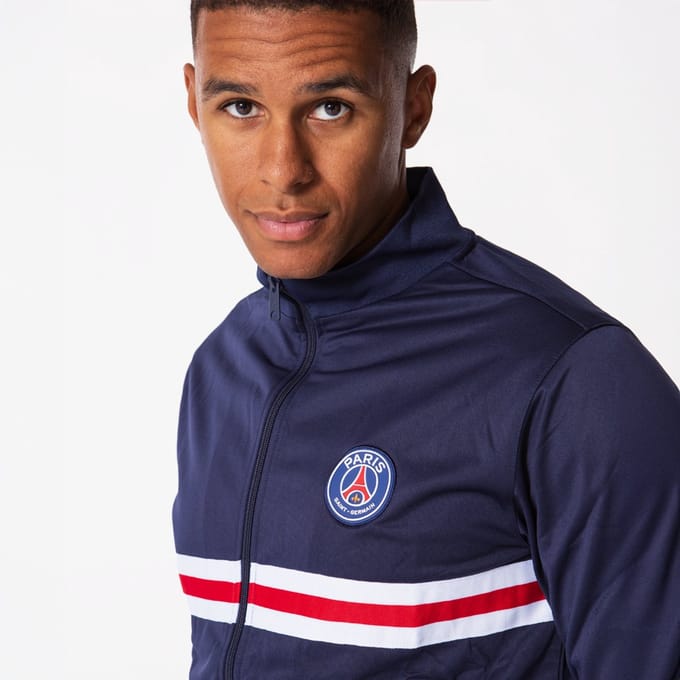 Paris Saint-Germain Trainingspak Heren - Maat S - PSG - Voetbakleding - Blauw - Polyester - Officiële Merchandise