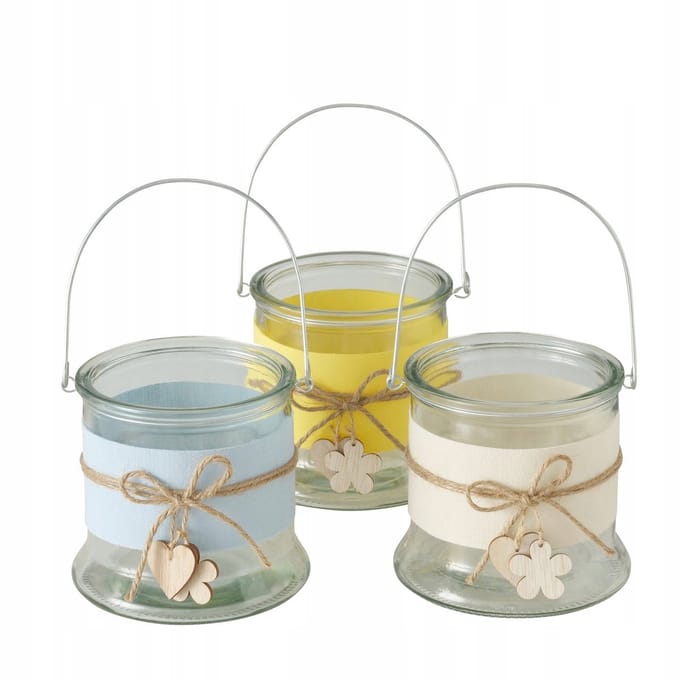 Boltze Serie - Glazen Theelichthouder - 12 cm - Decoratief - Meerkleurig