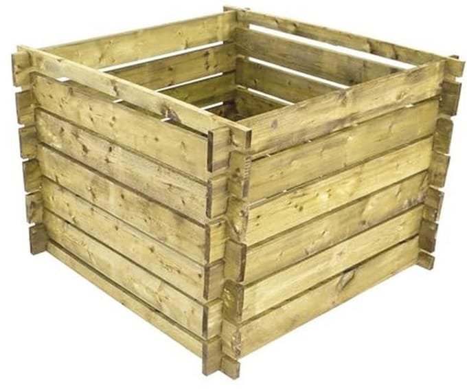 Houten compostbak voor tuin - Groen geïmpregneerd