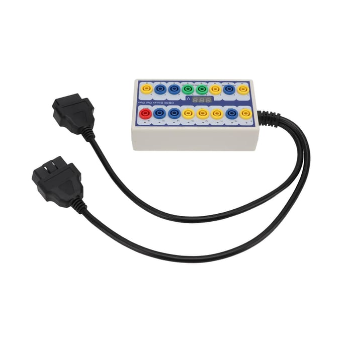 OBDII Breakout Box OBD2 Protocol Detector met Diagnostische Kabel Universeel voor Auto OBD Lijn Signaal black