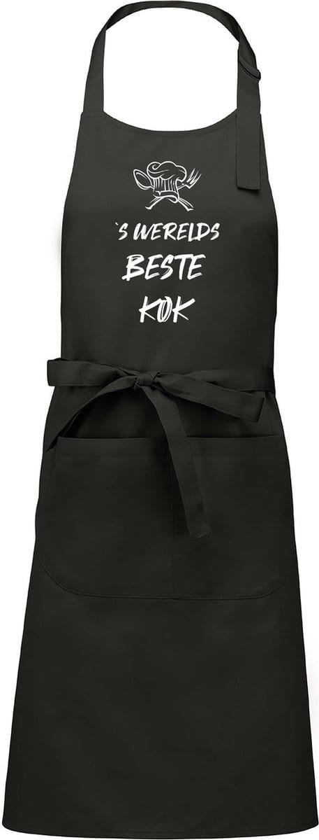 mijncadeautje - luxe schort - 's werelds beste kok - Chique Grijs