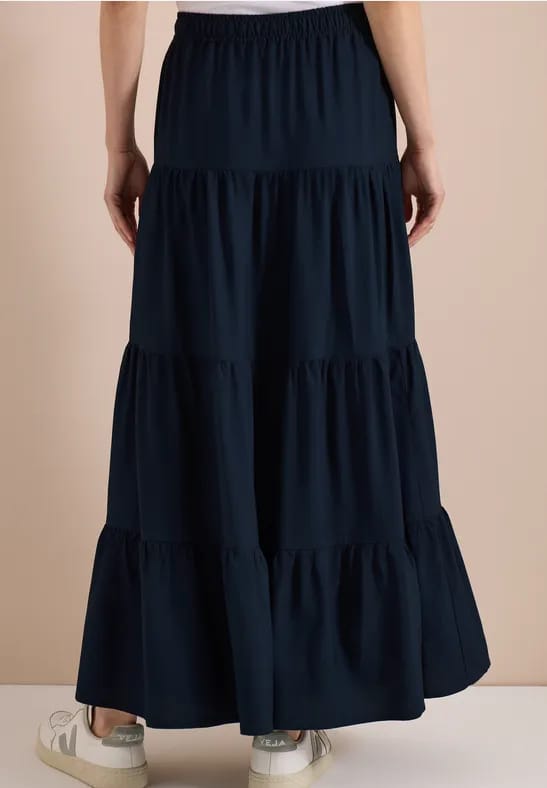 Maxirok met volants en elastische tailleband