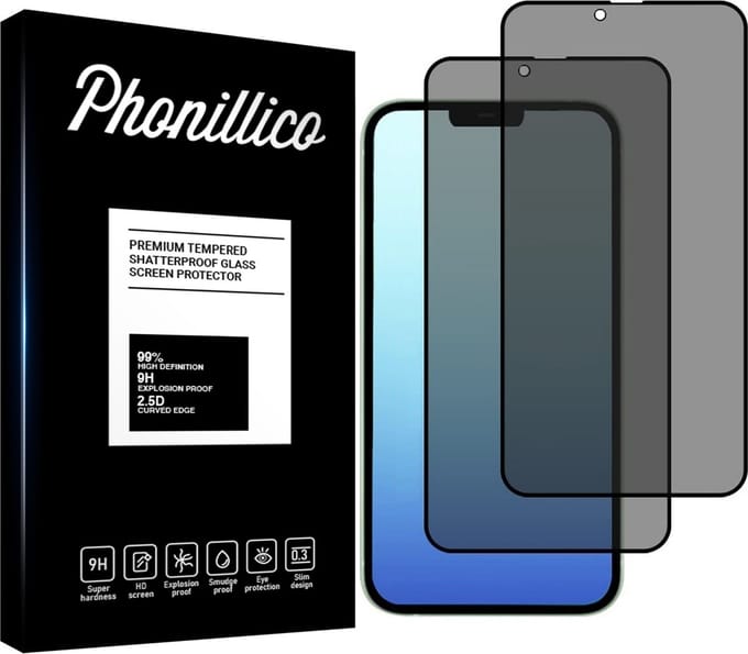 Screenprotector privacy voor iPhone 14 Plus - 2 stuks Beschermglas Privacy Glas van glazen schermbeschermfolie