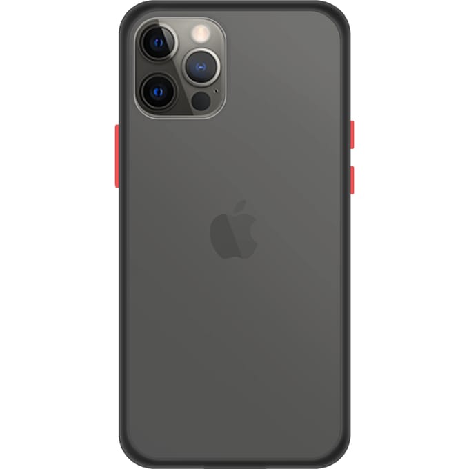 iPhone 12 Pro Max Back Cover - Zwart/Transparant