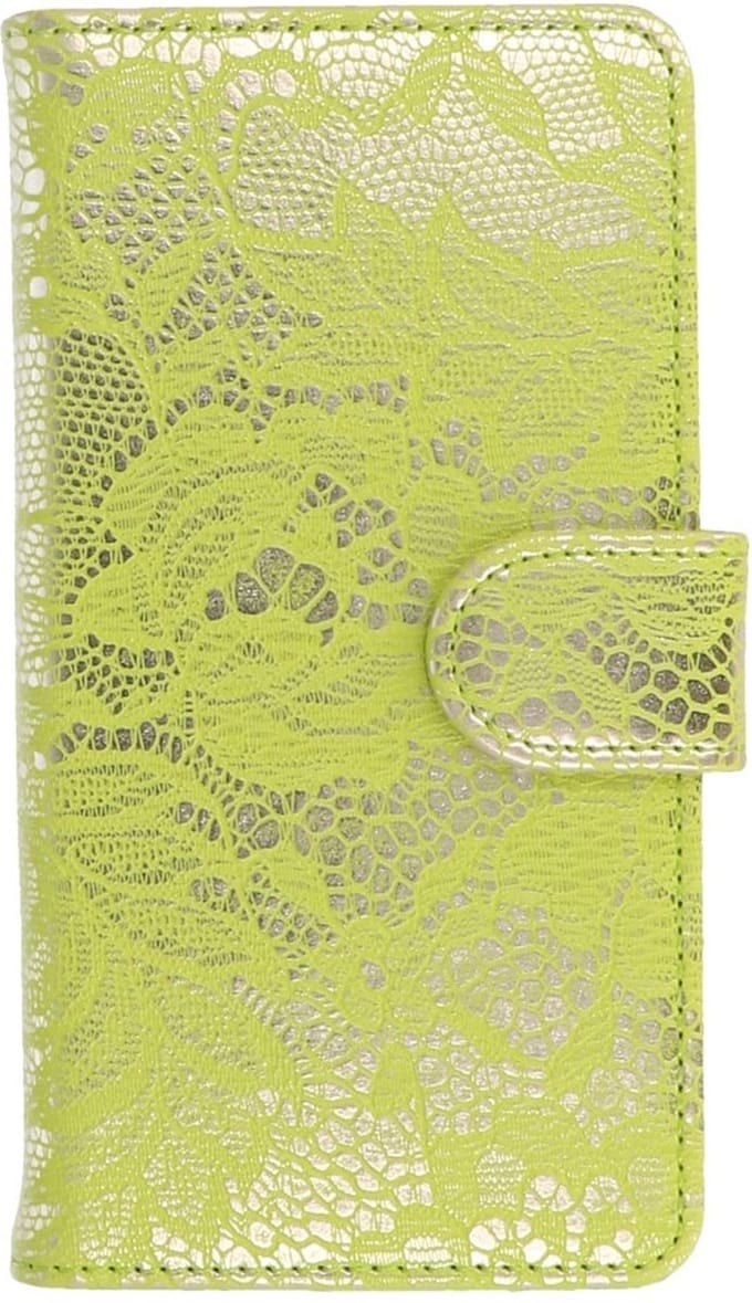 Lace Bookstyle Wallet Case Hoesjes Geschikt voor Huawei Honor 4 A / Y6 Groen