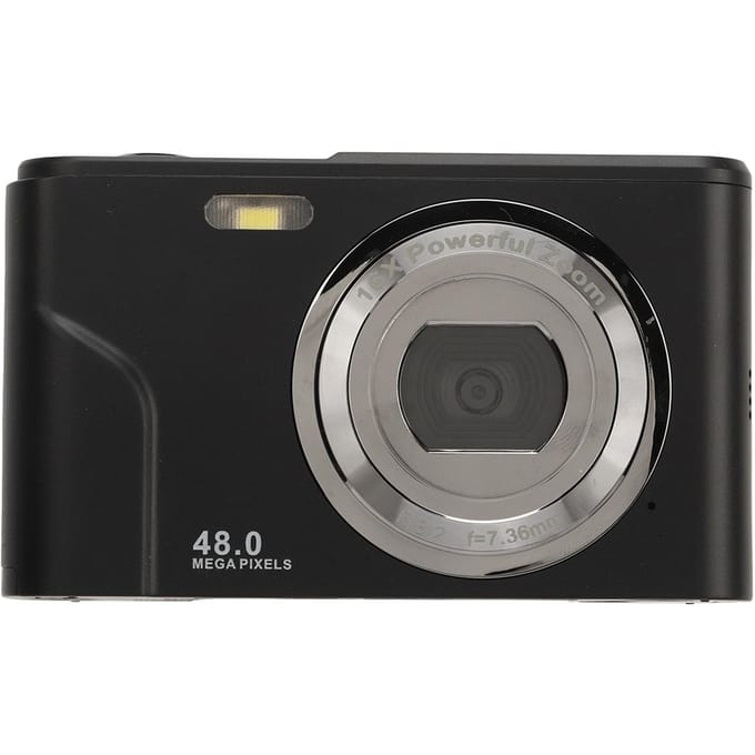 Appareil Photo Numérique 48MP Zoom 16X 1080P HD Écran IPS 2,4 Pouces Mini Appareil Photo de Poche Compact