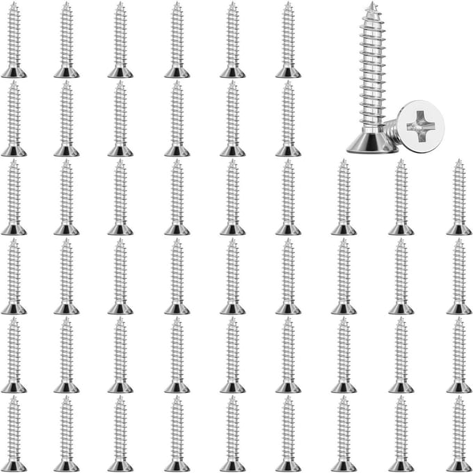 Dailygoods - M4 Phillips Houtschroeven - 50 Stuks Roestvrijstalen Schroeven 20 mm