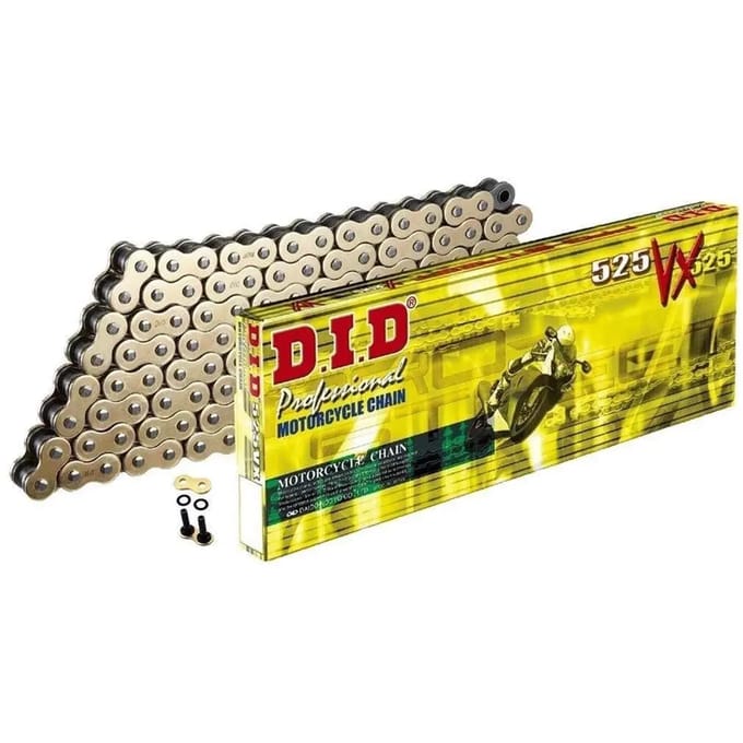 Motorfiets rolketting D.I.D 525Vx3(G&B) X 100 Mail. Zj