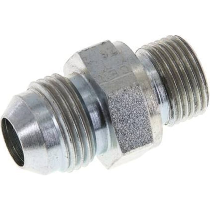 JIC  Dubbele Nippel G3/8'' X UNF 3/4''-16 Staal NBR 275bar [2 Stuks]