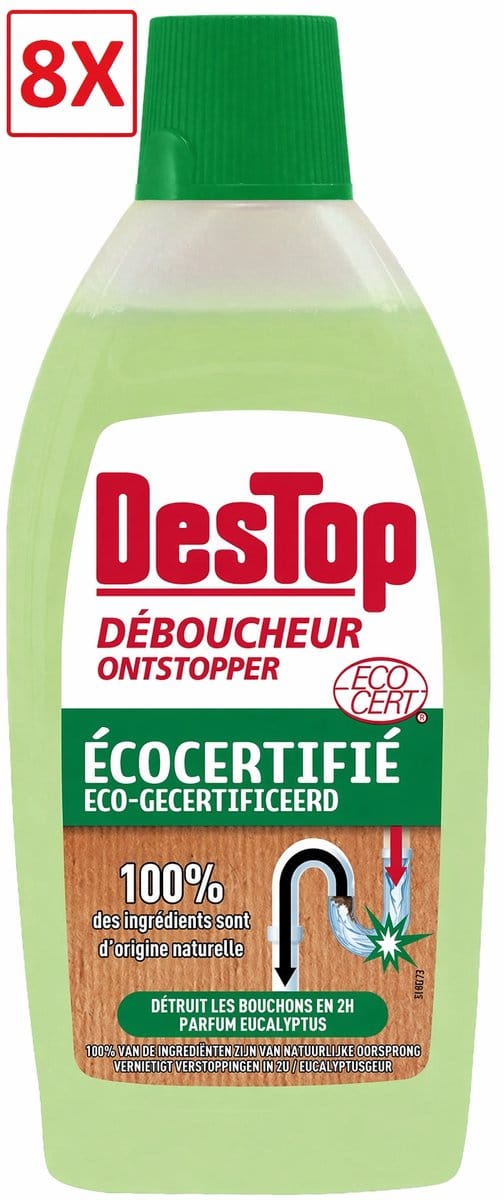 8 x Destop Biologische Onstopper - 500ml