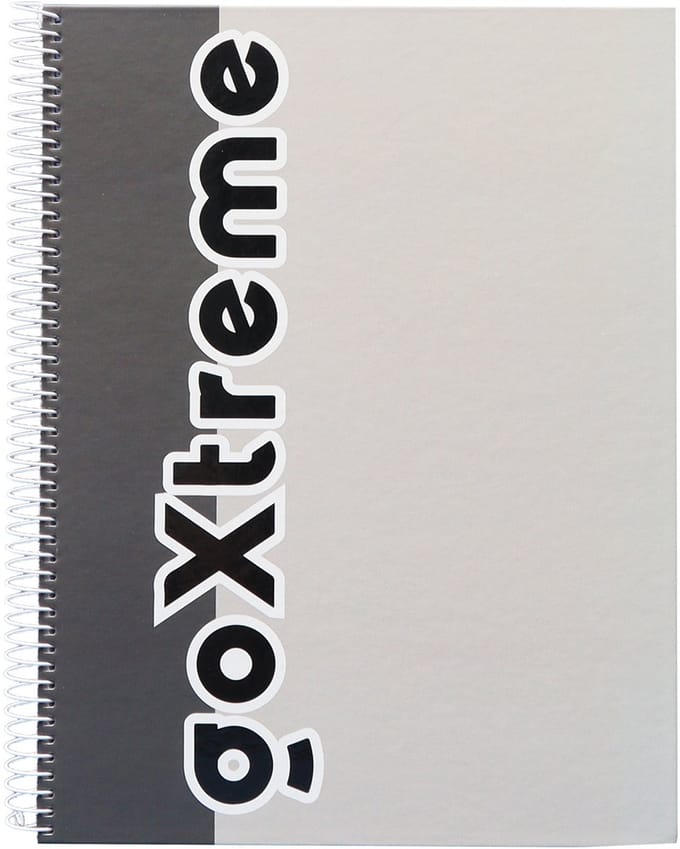 Kangaro collegeblok goXTREME - formaat A5 - met ruit 5mm - tekst zwart - 5 stuks