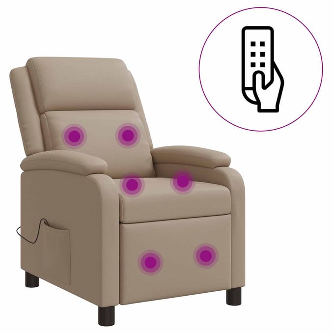 vidaXL - Massage - Relaxstoel - Cappuccino - Kunstleer