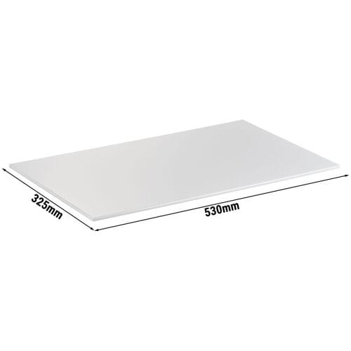 GGM Gastro (6 Stück) GN-Tablett 1/1 - ZERO - Melamin - Höhe: 15mm - Weiß