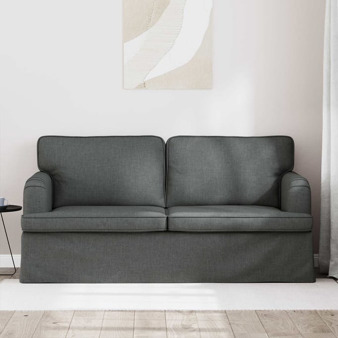 vidaXL - Bank - Donkergrijs - 162 - x - 80 - x - 85 - cm - Stof