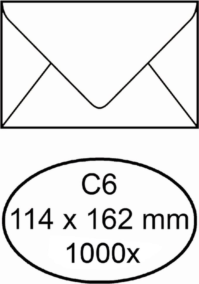 Bankenvelop C6 Wit Gegomd 183008