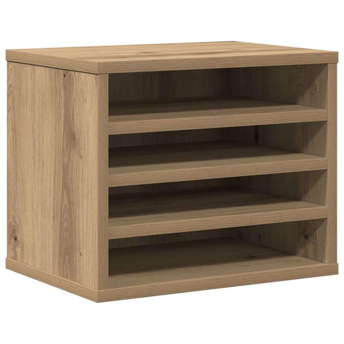 vidaXL - Bureau - organizer - Artisan - Eiken - 36 - x - 26 - x - 29,5 - cm - Bewerkt - hout