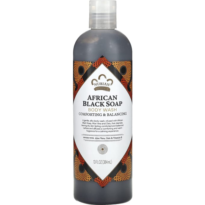 Nubian Heritage, savon noir africain, gel douche, 375 ml (384 ml) gray