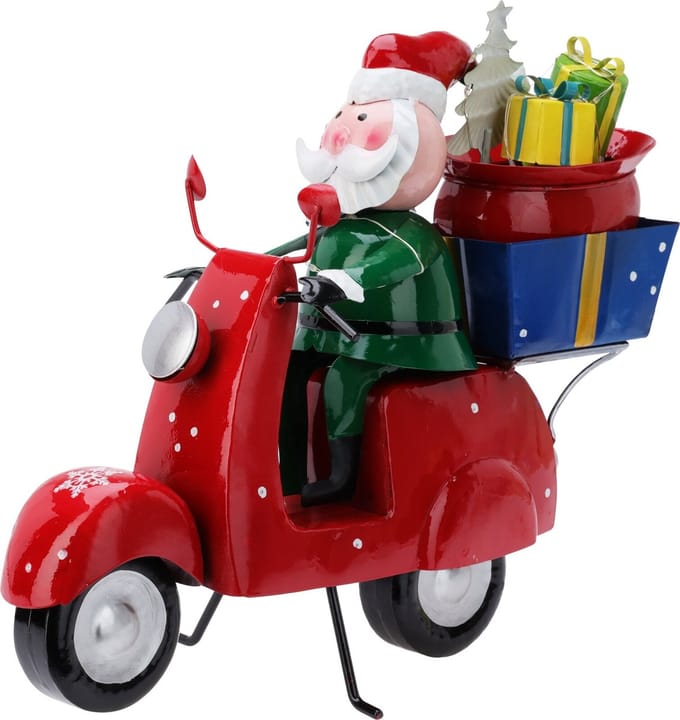 kerstman pop - kerstman - kerstman op scooter - kerstverlichting - op batterij - kerst - kerstversiering