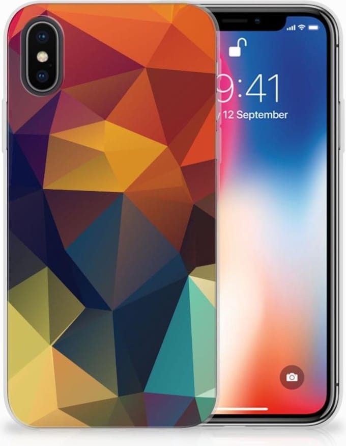 Apple iPhone X | Xs TPU Hoesje Polygon Color