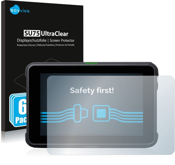 Savvies - Screenprotector voor Atomos Shinobi 7 - Folie Beschermfolie transparant 6 Stuks
