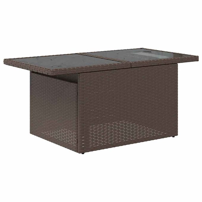 vidaXL - Tuinbank - Set - 8 - st - Bruin - [Synthetisch]: - Poly - Riet
