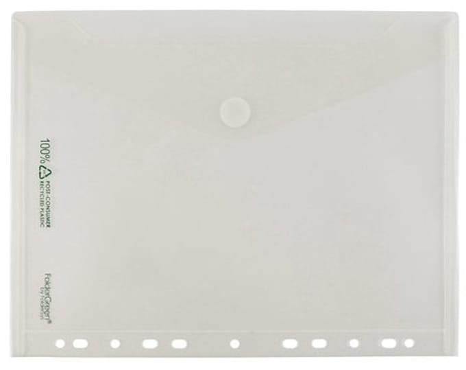 Enveloptas Foldersys A4 PP Foldergreen transp 11gaats
