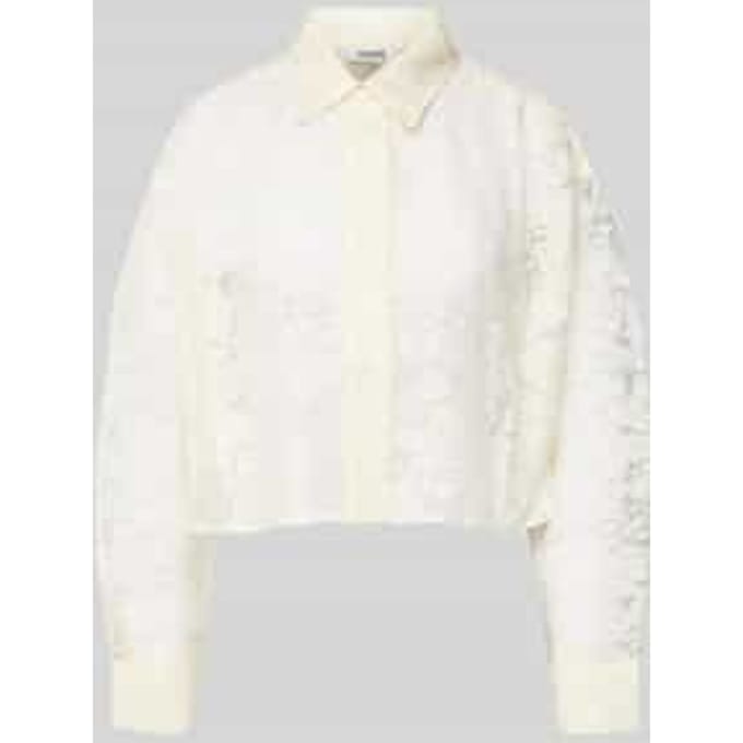 Regular fit overhemdblouse in semi-transparant design, model 'Emele'