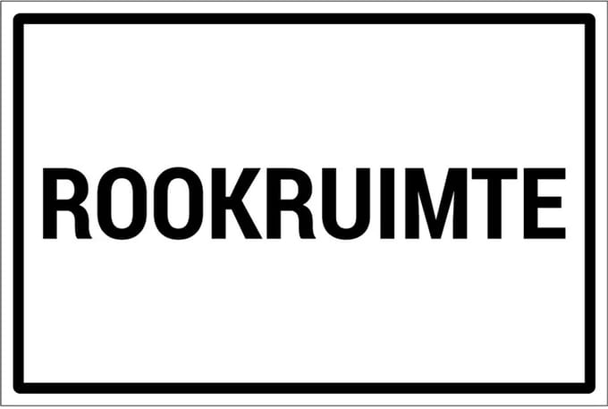 Rookruimte sticker | 30 x 20 cm