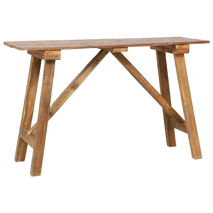vidaXL - Wandtafel - 130x40x80 - cm - gemengd - gerecycled - hout