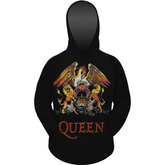 Queen - Classic Crest Hoodie/trui - S - Zwart