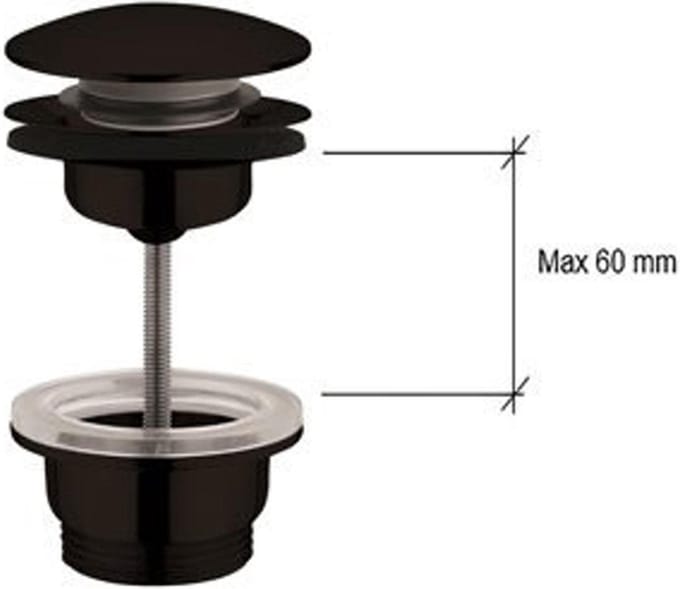 Plieger Roma afvoerplug - 2 in 1 design - 1 1/4 - Mat zwart