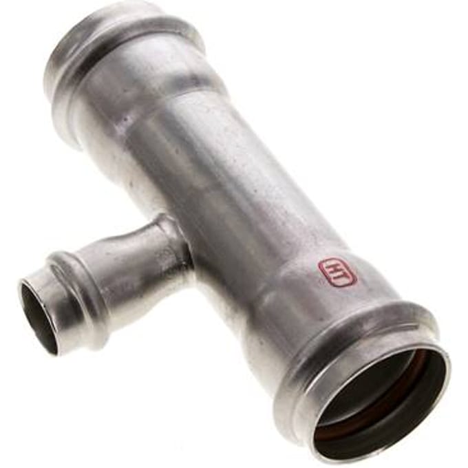 Tee Press Fitting - 18mm & 35mm Persmof - RVS