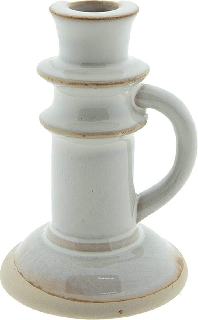 Clayre & Eef Kandelaar 14 cm Beige Porselein