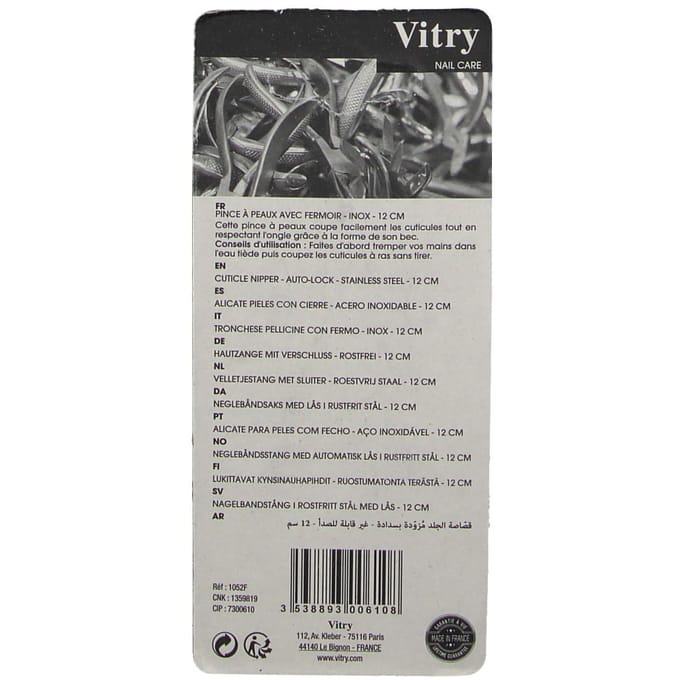 Vitry Classic Huid- en sluitingstang van roestvrij staal 1052F 1 Tang
