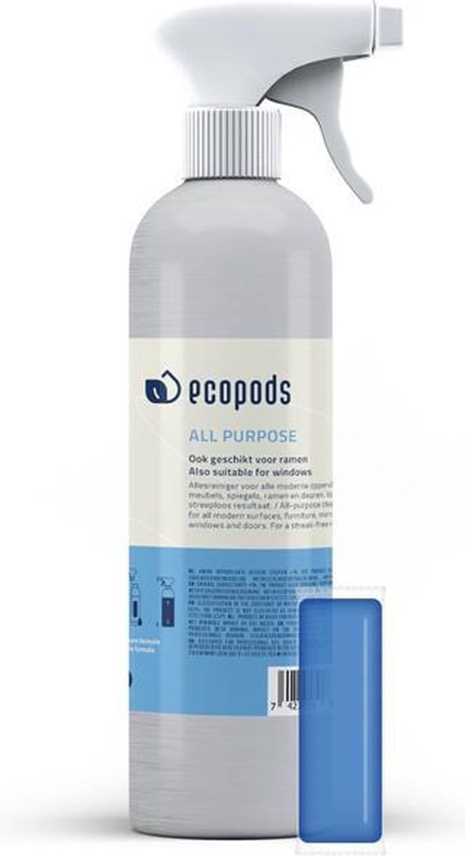 Ecopods - Spuitbus Aluminium - Allesreiniger - Blauw